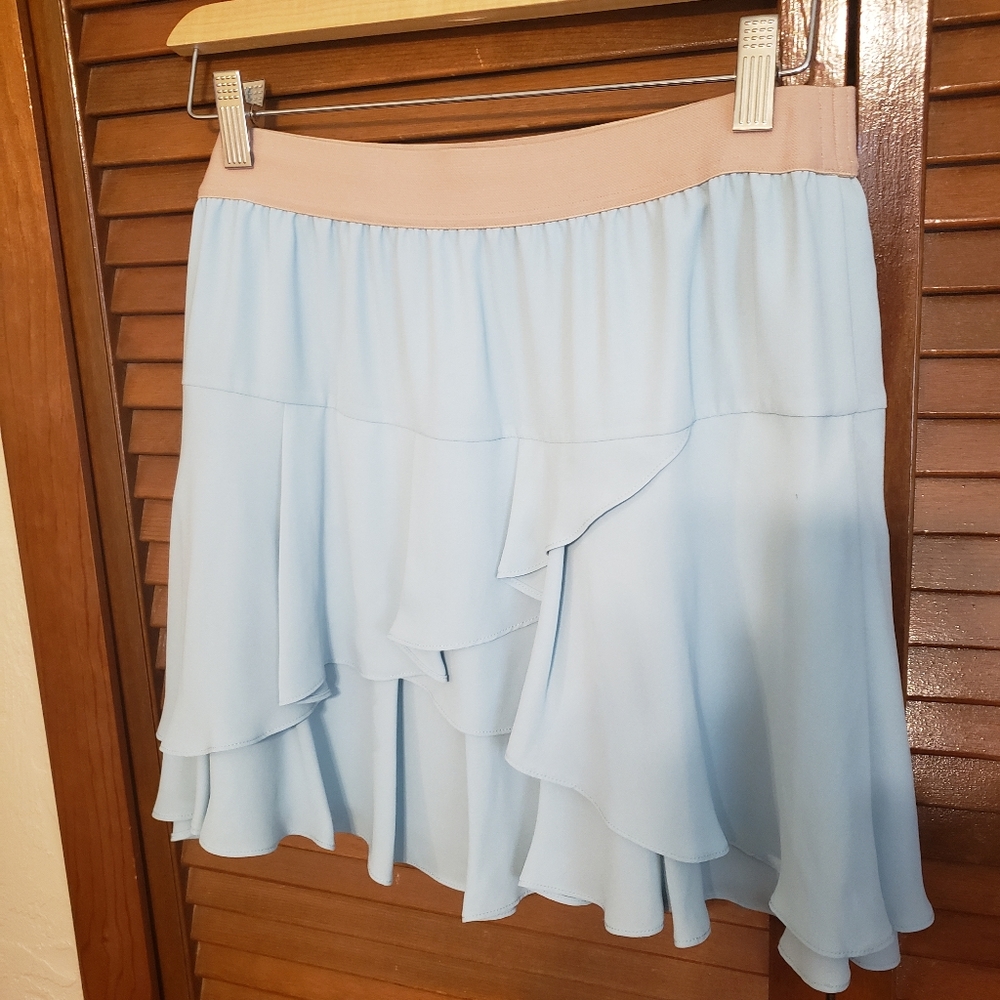 Light blue flowy mini skirt